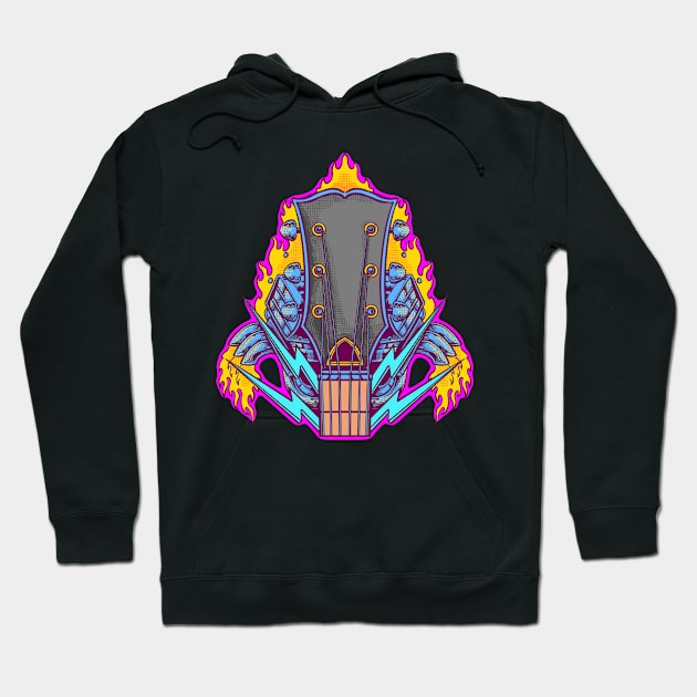 Hotrod guitar Hoodie by phsycartwork